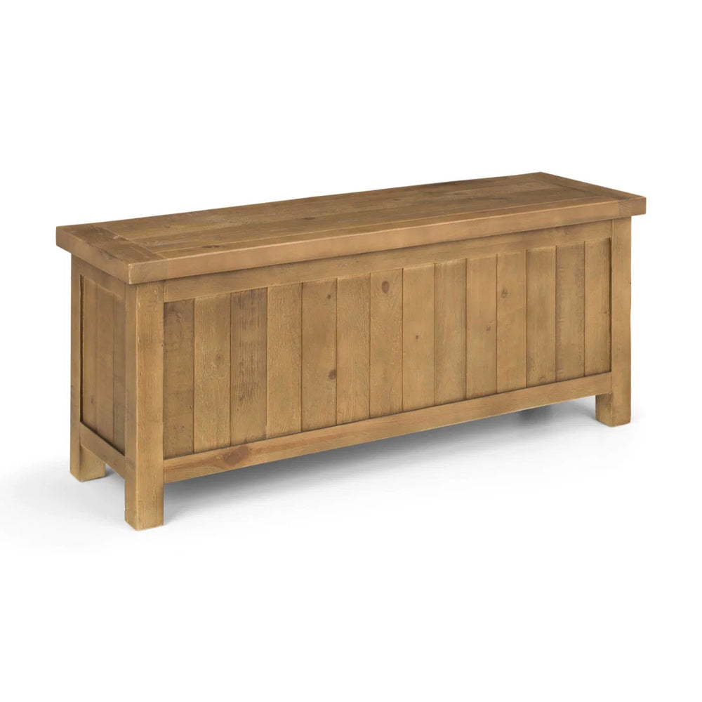 Julian Bowen Aspen Storage Bench Rustic Wooden Hallway Seat with Storage
