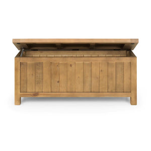 Julian Bowen Aspen Storage Bench Rustic Wooden Hallway Seat with Storage