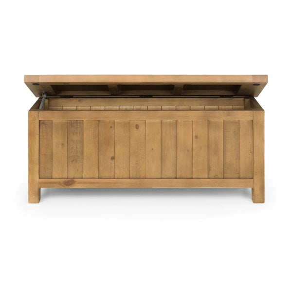 Julian Bowen Aspen Storage Bench Rustic Wooden Hallway Seat with Storage