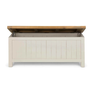 Julian Bowen Aspen Storage Bench Grey Wash Reclaimed Pine Hallway Seat