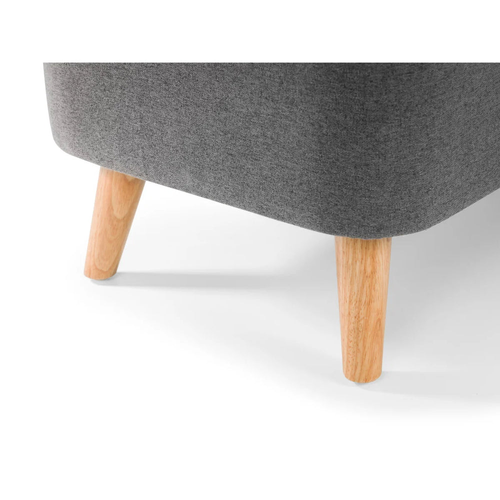 Julian Bowen Astrid Grey Linen Blanket Storage Box with Soft Close Lid