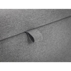 Julian Bowen Astrid Grey Linen Blanket Storage Box with Soft Close Lid
