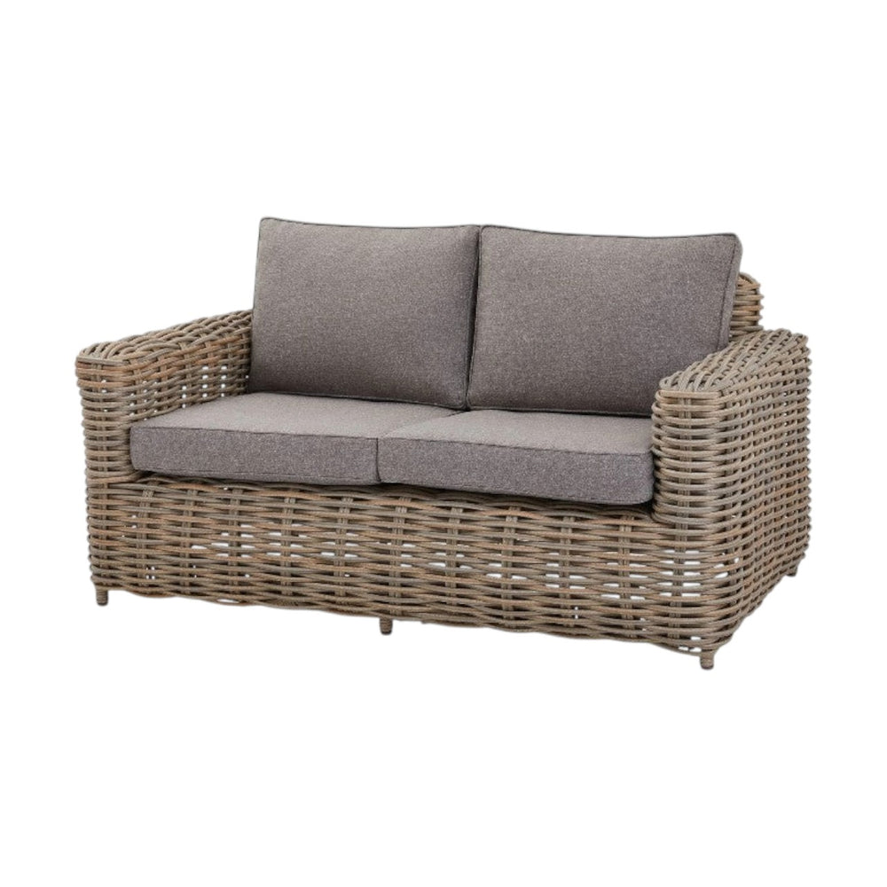 Amalfi Collection Outdoor Four Seater Set – HDPE Wicker & Acacia Wood, Powder-Coated Aluminium Frame, Shower-Resistant Cushions - My Store