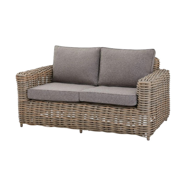 Amalfi Collection Outdoor Four Seater Set – HDPE Wicker & Acacia Wood, Powder-Coated Aluminium Frame, Shower-Resistant Cushions - My Store