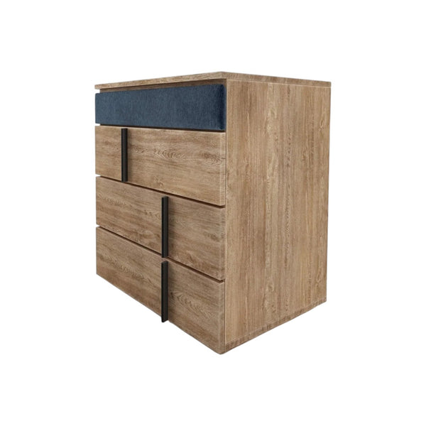 Amalfi Bedside Chest of Drawers in Pumice House Basket Weave