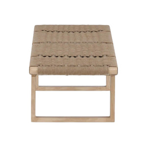 Ängön Light Natural Bench | Rope Seat with Nordic Steel Frame