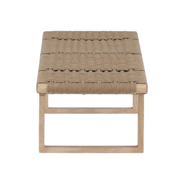 Ängön Light Natural Bench | Rope Seat with Nordic Steel Frame