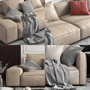 Aula Modular Sofa – 2, Seater Contemporary Leathaire Sofa, Modern Living Room Couch with Metal Legs, Comfortable Upholstered Seating in Green, Black, White & Blue