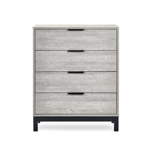 Julian Bowen Bali 4 Drawer Chest Grey Oak Industrial Storage Cabinet