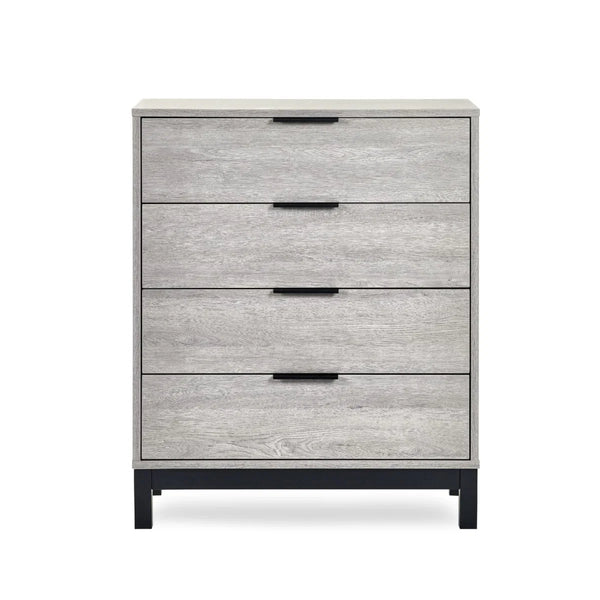 Julian Bowen Bali 4 Drawer Chest Grey Oak Industrial Storage Cabinet