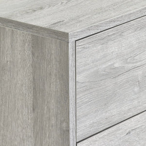 Julian Bowen Bali 4 Drawer Chest Grey Oak Industrial Storage Cabinet