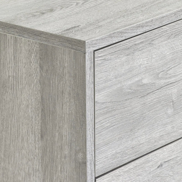 Julian Bowen Bali 4 Drawer Chest Grey Oak Industrial Storage Cabinet