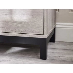 Julian Bowen Bali 4 Drawer Chest Grey Oak Industrial Storage Cabinet