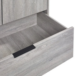Bali 2 Door Wardrobe with 1 Drawer and Shelf – Grey Oak Finish Bedroom Storage Unit with Industrial Style