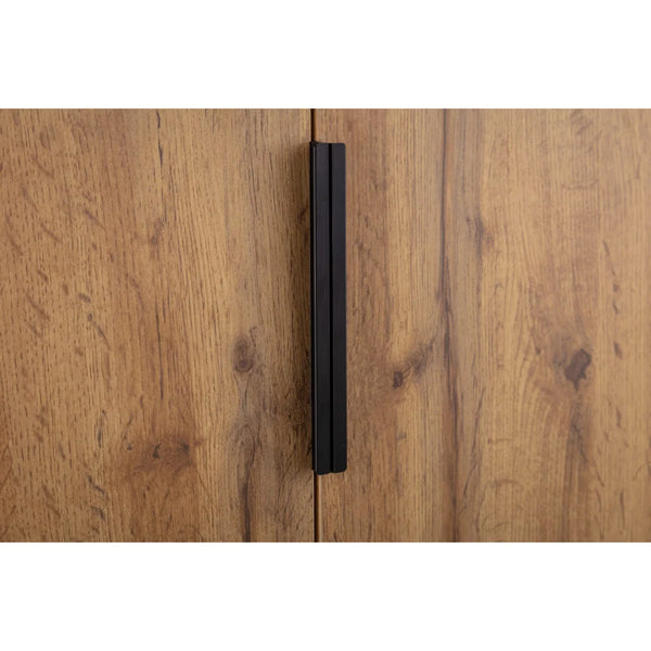 Julian Bowen Bali 2 Door 1 Drawer Wardrobe with Shelf – Oak Effect Industrial Bedroom Storage Cabinet