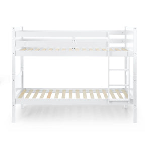 Julian Bowen Bella Wooden Bunk Bed with Panelled Headboards, Safety Rails & Ladder – White, Anthracite or Dove Grey