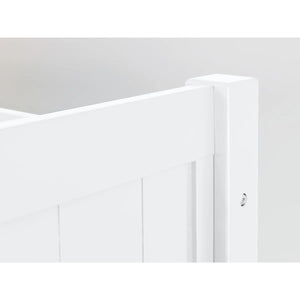 Julian Bowen Bella Wooden Bunk Bed with Panelled Headboards, Safety Rails & Ladder – White, Anthracite or Dove Grey