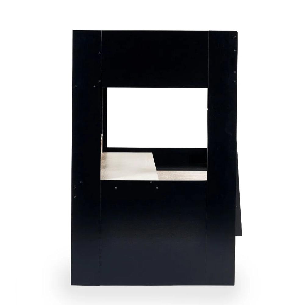 Julian Bowen Blaze Gaming High Sleeper Bed with Integrated Desk, Storage Shelving & Drawers – Black & Pale Woodgrain Finish