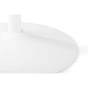 Julian Bowen Round White Pedestal Dining Table for 2-4 People – Modern Space-Saving Kitchen & Dining Table, 100cm