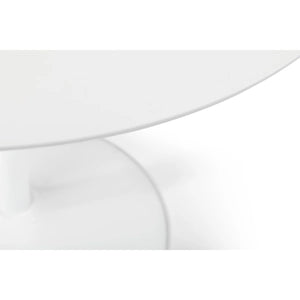 Julian Bowen Round White Pedestal Dining Table for 2-4 People – Modern Space-Saving Kitchen & Dining Table, 100cm