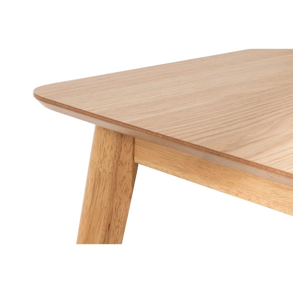 Julian Bowen Boden Oak Veneer Rectangular Dining Table with Tapered Legs, Natural Oak Finish, Seats Up to 4