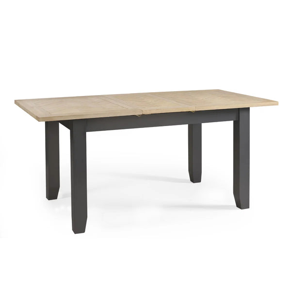 Julian Bowen Bordeaux Grey Extending Dining Table with Parquet Top & Butterfly Extension