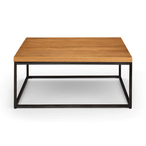 Julian Bowen Brooklyn Solid Oak Industrial Bar Table with Rustic Wood Finish & Metal Frame