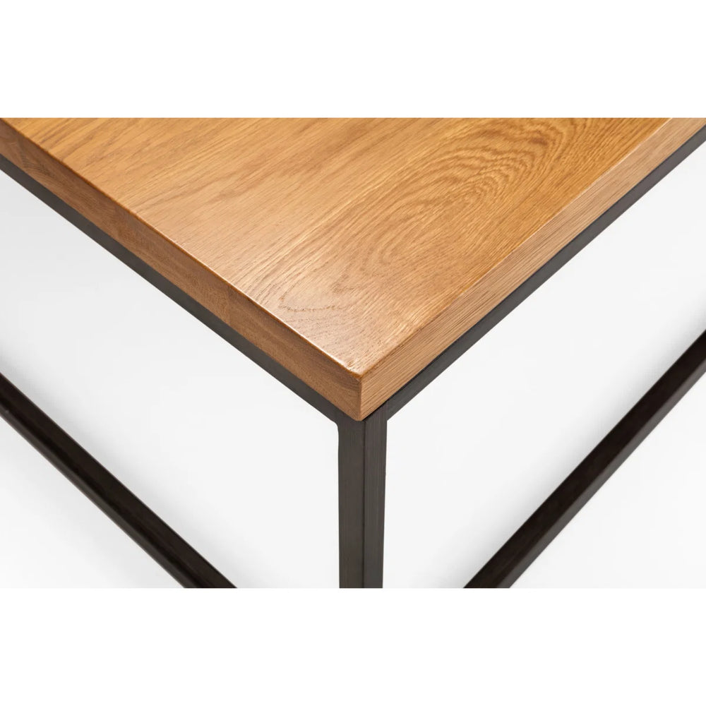 Julian Bowen Brooklyn Solid Oak Industrial Bar Table with Rustic Wood Finish & Metal Frame
