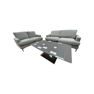 Belfast Grey 3+2 Seater Sofa Set | Modern Fabric Sofas with Deep Cushions & Sturdy Wooden Frame | Contemporary Living Room Furniture