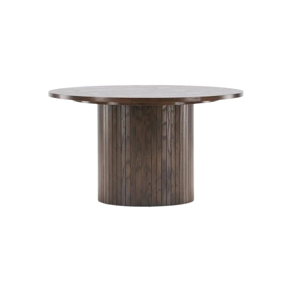 Bianca Round Sofa Table, Mocca – Modern Coffee Table in MDF & Veneer by Mmilo