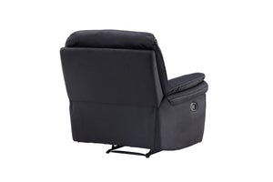 Saranda Black Recliner Armchair | Microfiber Upholstery, Adjustable Back & Footrest