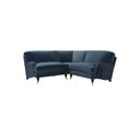 Bluebell Classic Chaise Sofa UK with wooden legs and feather cushions in traditional living room setting