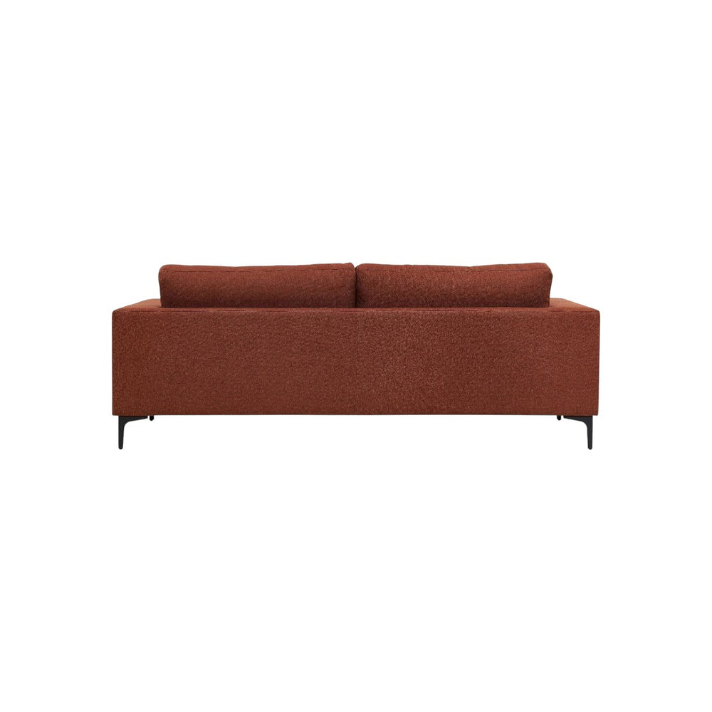 Bolero 2–3 Seater Sofa, Rusty Red Fabric | Classic Design with Wide Armrests