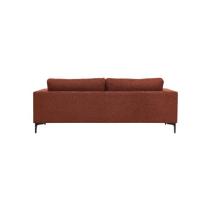 Bolero 2–3 Seater Sofa, Rusty Red Fabric | Classic Design with Wide Armrests