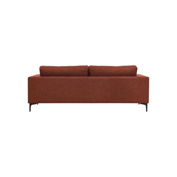 Bolero 2–3 Seater Sofa, Rusty Red Fabric | Classic Design with Wide Armrests