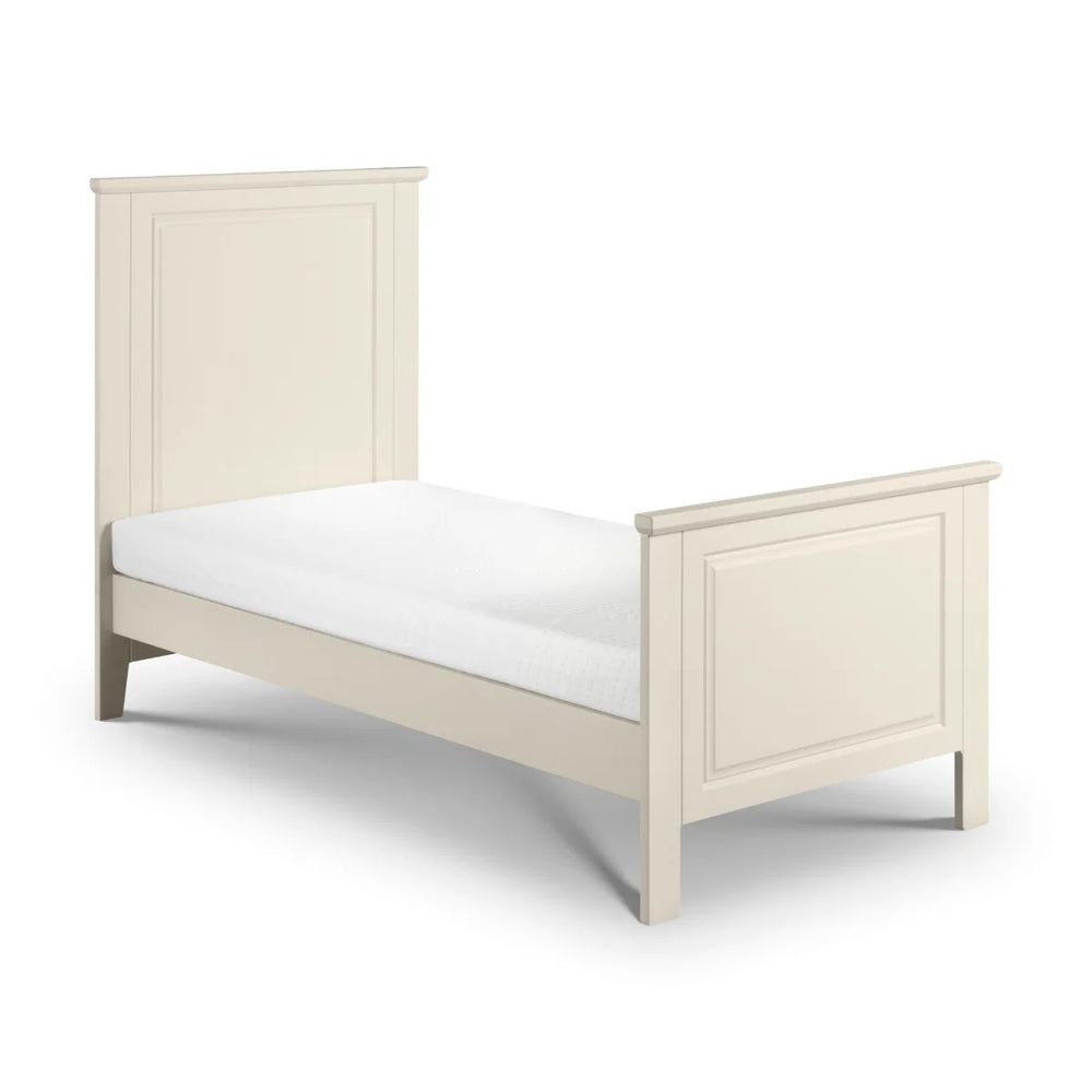 Julian Bowen Cameo Convertible Cot Bed in Stone White – Adjustable Mattress Heights, Toddler Bed Conversion, Classic Nursery Furniture
