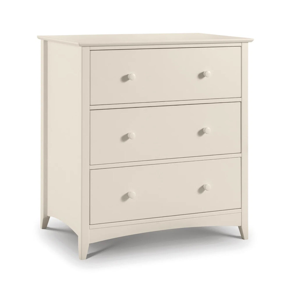 Julian Bowen Cameo Nursery Changing Station with 2 Drawers & Open Shelves – Stone White Baby Changing Unit