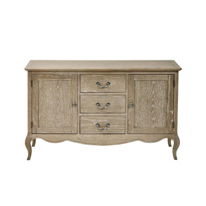 Camille French Style 2 Door 2 Drawer Sideboard in Limed Oak