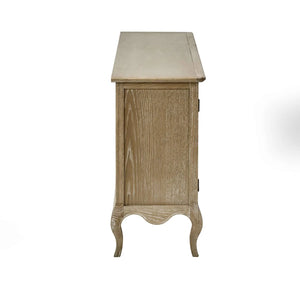 Camille French Style 2 Door 2 Drawer Sideboard in Limed Oak