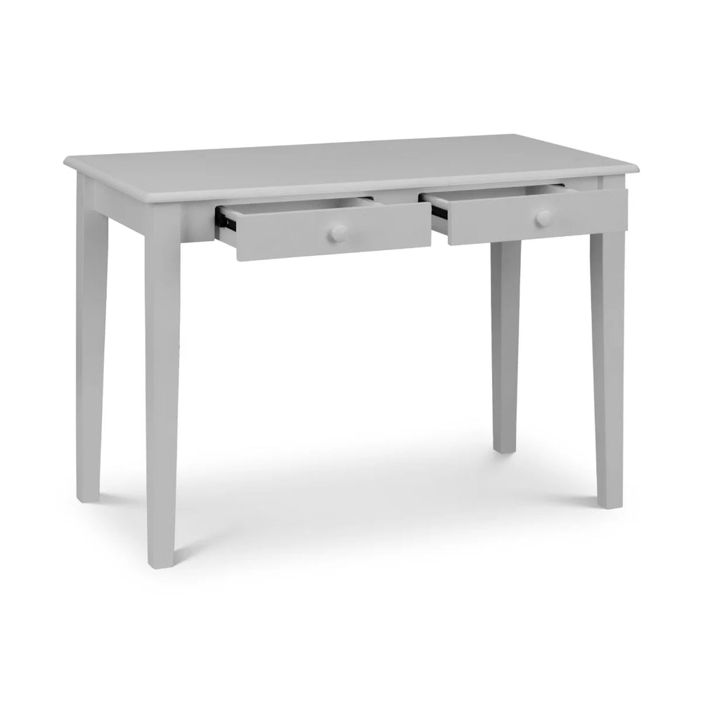Julian Bowen Carrington Grey Wooden Home Office Desk with 2 Storage Drawers