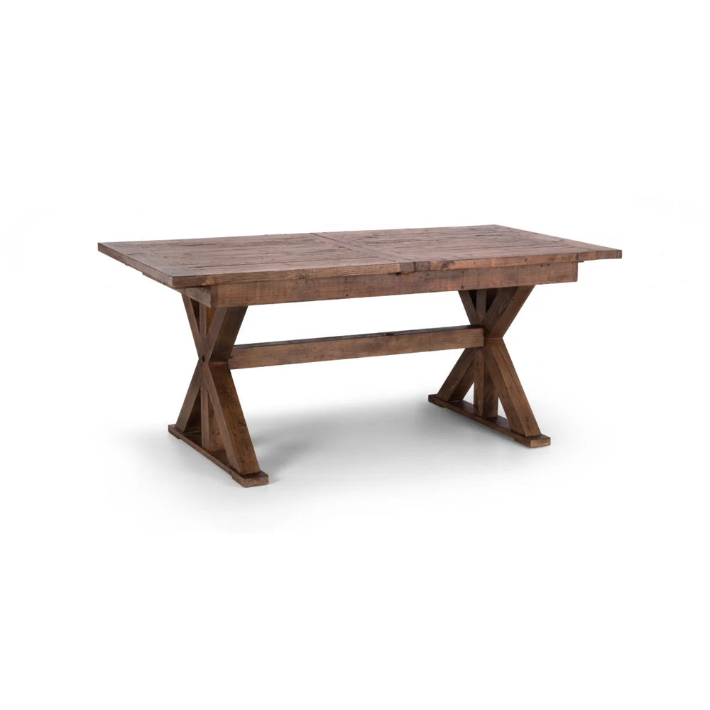 Julian Bowen Chatsworth Reclaimed Wood Extending Dining Table with Trestle Legs – 220cm
