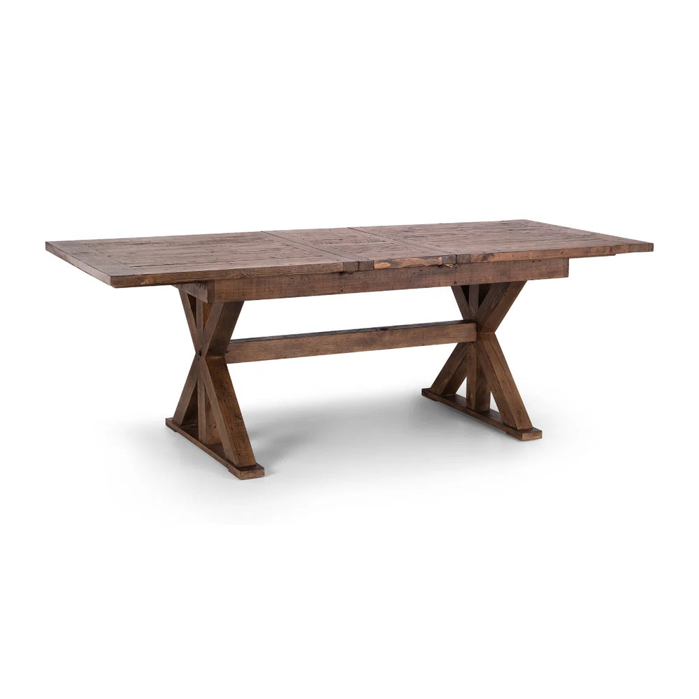 Julian Bowen Chatsworth Reclaimed Wood Extending Dining Table with Trestle Legs – 220cm