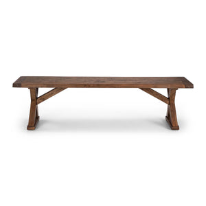 Julian Bowen Chatsworth FSC Recycled Wood Dining Bench with Trestle Legs – 180cm