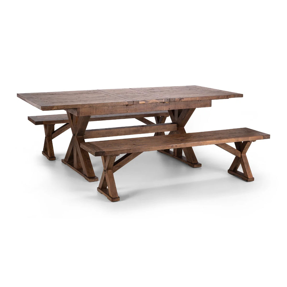 Julian Bowen Chatsworth FSC Recycled Wood Dining Bench with Trestle Legs – 180cm