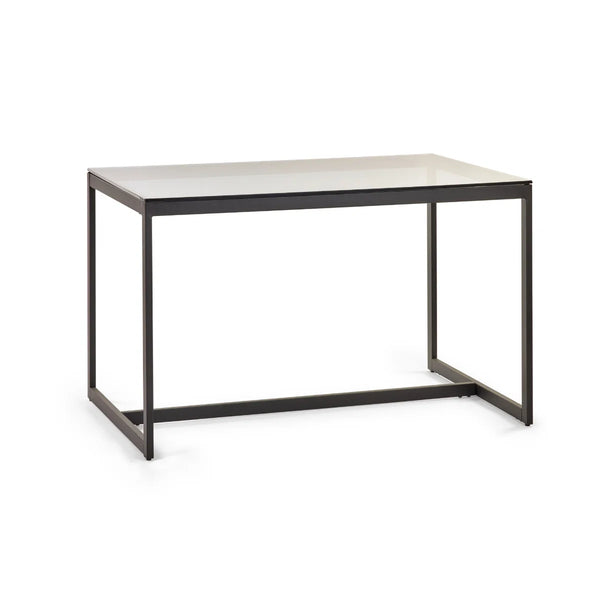 Julian Bowen Chicago Smoked Glass Dining Table - Modern Rectangular Dining Table for 4, 120 x 80 cm