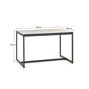 Julian Bowen Chicago Smoked Glass Dining Table - Modern Rectangular Dining Table for 4, 120 x 80 cm
