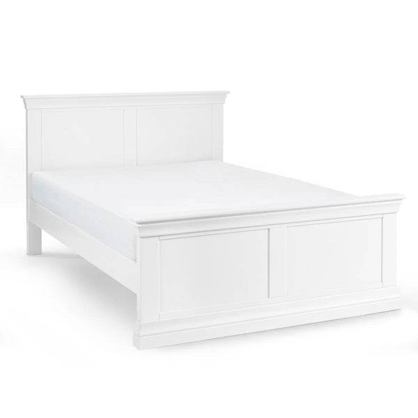 Julian Bowen Clermont Surf White Wooden Bed Frame with Solid Pine Slats