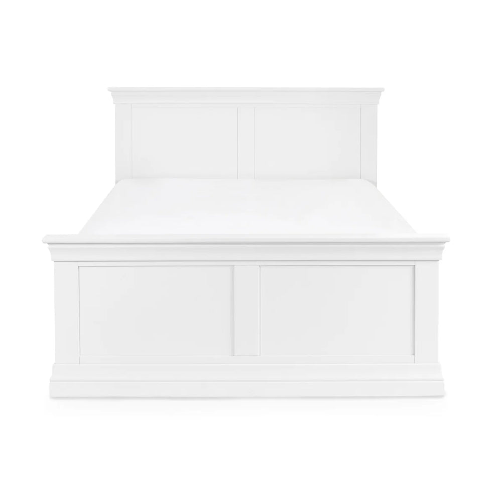 Julian Bowen Clermont Surf White Wooden Bed Frame with Solid Pine Slats