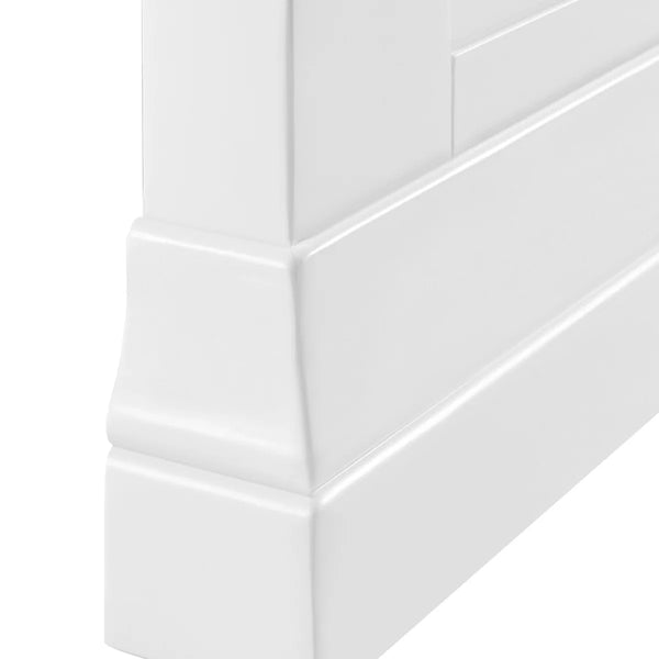 Julian Bowen Clermont Bed Frame in Surf White – Solid Pine & MDF French Style Bed with Pine Slats