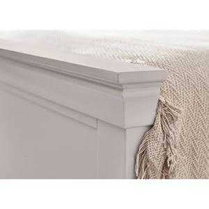Clermont 135cm Double Bed Frame in Light Grey – French Inspired Design with Solid Pine Slats